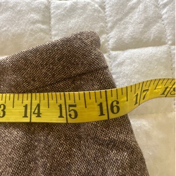 Vintage EDDIE BAUER Womens Skirt 6 Brown Wool Flare Retro Y2K Grunge Academia - Picture 9 of 11